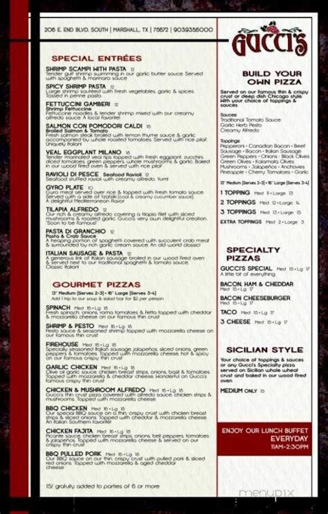 gucci lunch menu|Gucci restaurant locations.